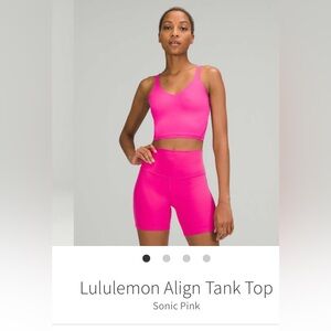 Lululemon Align Tank Sonic Pink Sz 10 EuC